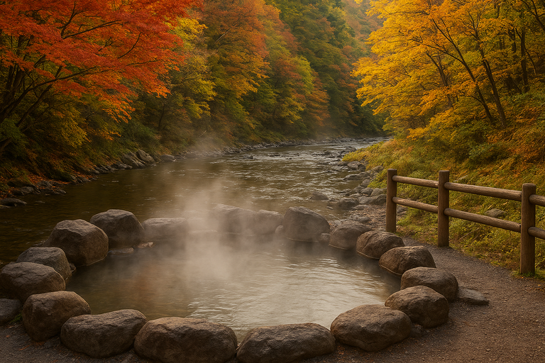 海地獄の鮮やかなコバルトブルーの池と周囲に立ち上る湯けむり</span></span>” class=”wp-image-478″/><span style=